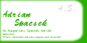 adrian spacsek business card